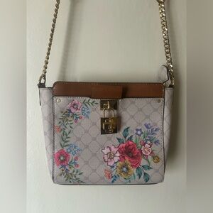 Steve Madden BJapan Multicolor Floral Crossbody Purse Small Satchel Chain Strap